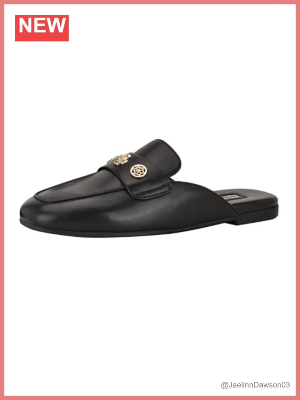 Guess Women's Aydeena Loafer Mules - Faux Leather Slip-On Square Toe